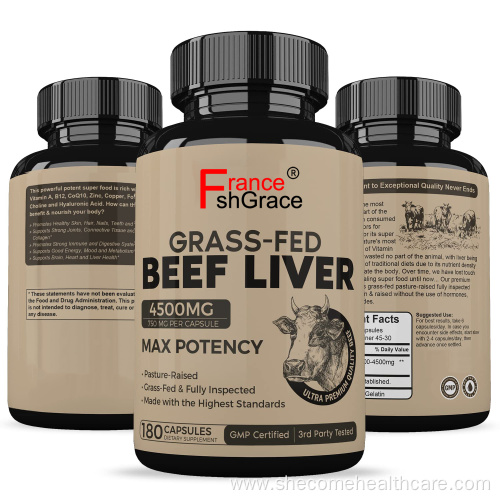 Grass Fed Promotes healthy heart Beef Liver Capsules